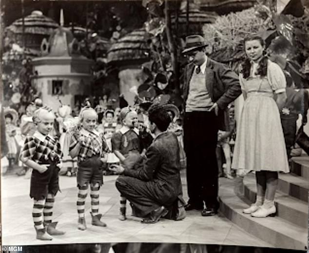 Pictured: Judy Garland's stand-in on the set during the filming of The Wizard of Oz.
