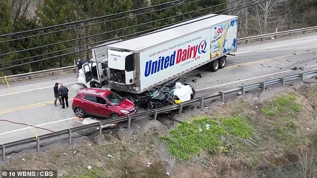 Nibert was the driver of an eastbound black Honda Accord that crossed the double yellow line and collided head-on with the truck, according to the corner office.