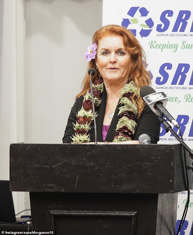 Sarah Ferguson attends Women of Waste launch in Samoa on International Women's Day