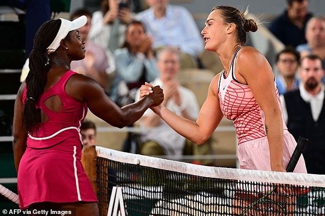 Sloane Stephens (right) appeared to share her thoughts on the shock death of Aryna Sabalenka's boyfriend, Konstantin Koltsov.