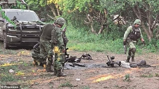 Four Mexican army soldiers were killed and nine others were injured after an improvised explosive device detonated at a camp in Aguililla, Mexico, on Thursday.