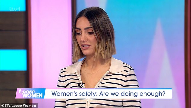 Loose Women's Frankie Bridge, 35, has revealed she never travels alone on a train at night following a disturbing incident.