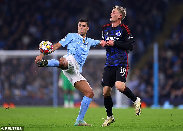 City midfielder Rodri is excellent at detecting danger and protects his back four very well.