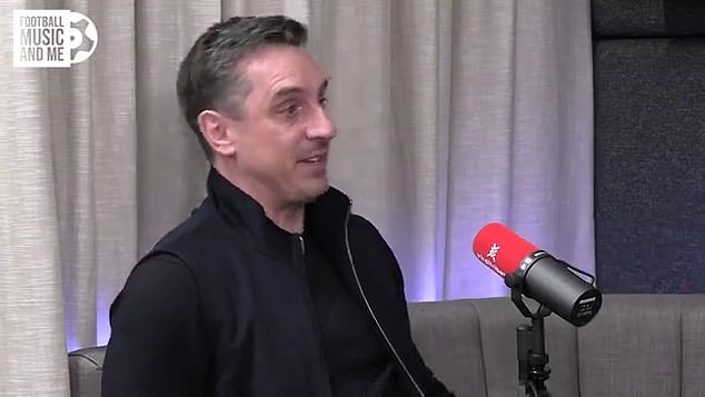 Gary Neville has doubled down on his claim that he selected the Manchester United strike song
