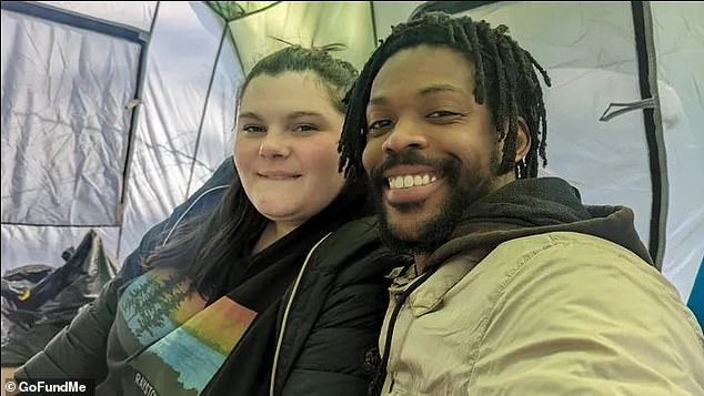 Leland Brown Jr.  and his girlfriend Breanna Hubbard have become famous for uploading videos documenting their lives as 'homeless' people living in a tent with yoga mats as beds and a makeshift toilet