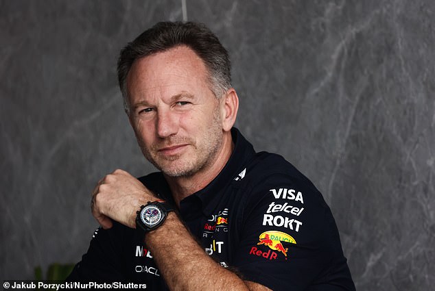 Red Bull team principal Christian Horner is pictured on March 8 during practice ahead of the Saudi Arabian Grand Prix.