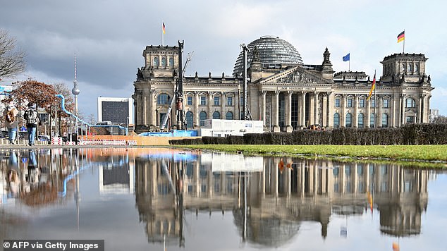 In the third phase, Russia could launch a conventional military attack against NATO members, including Germany (file image shows the Reichstag in Berlin).