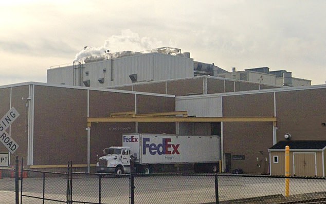 The image above shows the Kimberly-Clark factory in New Milford, Connecticut.  Smoke can be seen coming from the plant's chimneys.