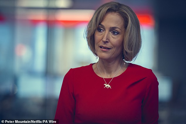 Gillian Anderson has revealed that she initially turned down the role of Emily Maitlis in the Netflix film Scoop (pictured in the film as Maitliss).