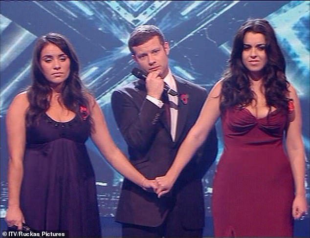 The singer appeared in series five of the show in 2008 alongside the likes of Alexandra Burke, JLS and Eoghan Quigg and was favorite to win (pictured right with Dermot O'Leary and Ruth Lorenzo left)