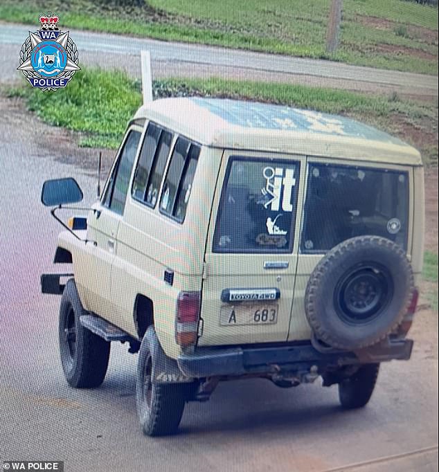 The second missing vehicle, a 1986 Toyota Landcruiser with number plates A683 is pictured