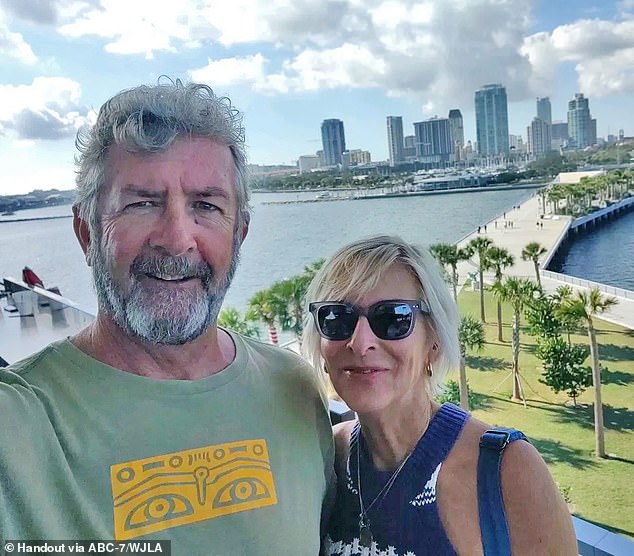 Ralph Hendry and Kathy Brandel (pictured) had been sailing around the Caribbean island and had docked near Saint George's when their catamaran was taken on February 18.  Police fear the couple may have been murdered by three men who escaped from a Grenada prison