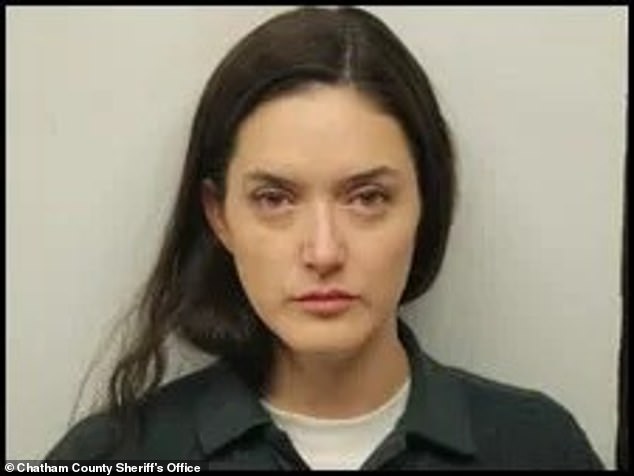 Hailey Bieber's sister Alaia Baldwin Aronow has been arrested following an alleged altercation at a Georgia bar (pictured is her mugshot from Saturday's incident in Georgia)