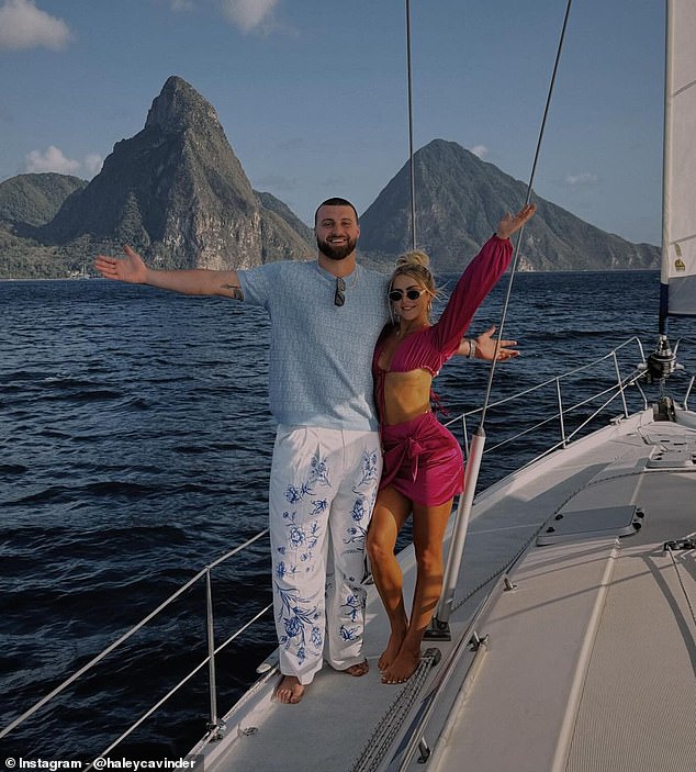 Haley Cavinder and Jake Ferguson made the most of the Dallas Cowboys star's free time during the NFL offseason by heading out on a romantic trip to St. Lucia.