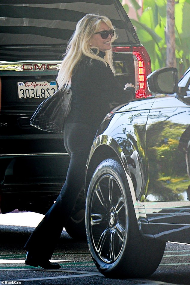 Heather Locklear looked relaxed as she stepped out for lunch on Friday at the Beverly Hills Hotel.