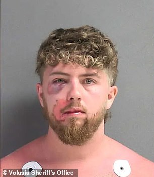 Timothy Stephens, 27, was arrested and charged with child neglect. He also faces charges for attempting to escape and drinking alcoholic beverages on the beach, according to online arrest records.