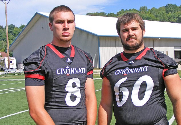 Jason (right) played for the University of Cincinnati Bearcats from 2006 to 2010 before turning professional