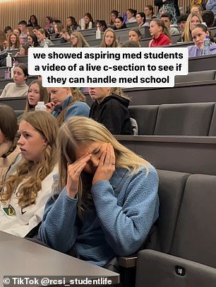 The University of Medicine and Health Sciences in Dublin, Ireland, took to Instagram to share the clip from inside the auditorium