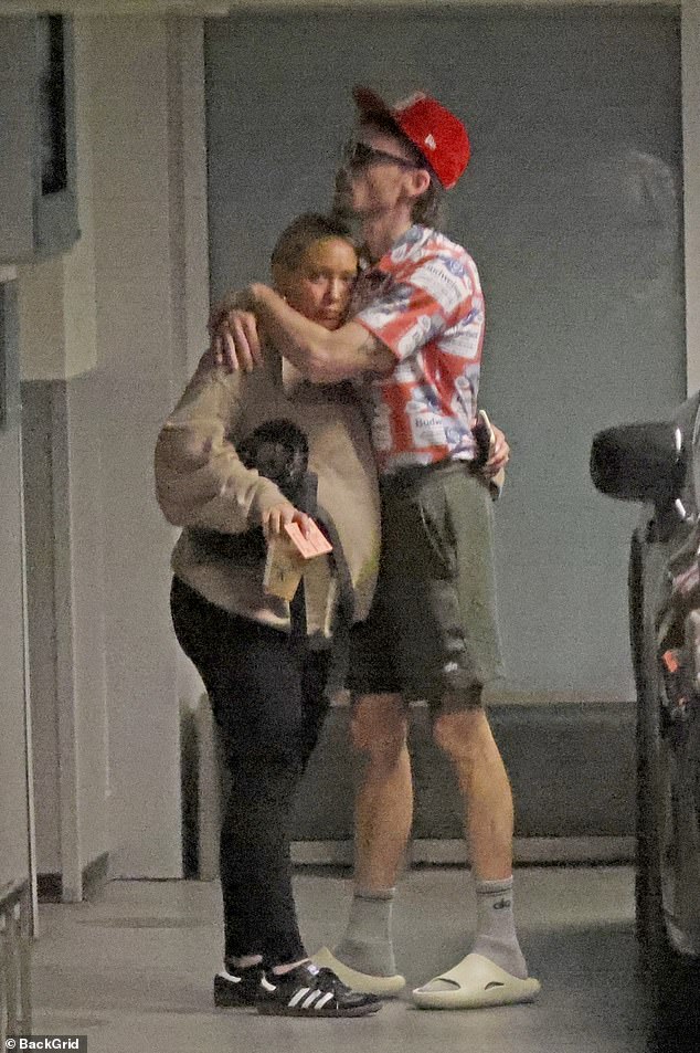 Hilary Duff was spotted sharing a sweet moment with husband Matthew Koma on Monday in Los Angeles