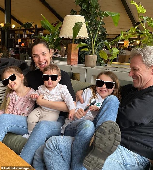 Ori is the fourth child together for Gal and her husband.  The couple also share daughters, Alma, 12, Maya, six, and Daniella, two.  (Everyone in the photo)