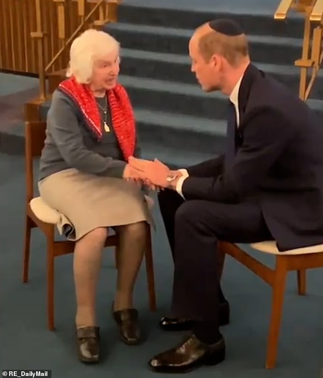 In February, Prince William spoke with Holocaust survivor Renee Salt at the Western Marble Arch synagogue in central London.