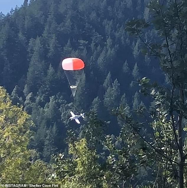 The family of three aboard this Cirrus SR22 small plane escaped with only a few cuts and bruises when their parachute deployed over California last Friday.