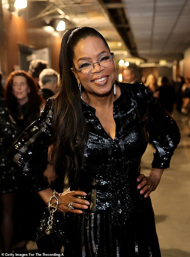 Oprah Winfrey is a resident of Montecito.  She is pictured at the 66th Grammy Awards on February 4 in Los Angeles.