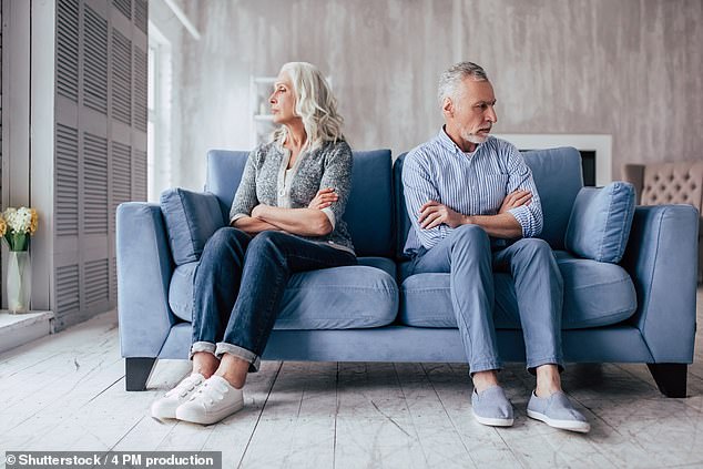 Divorce is always complicated: you have to think about finances, living conditions and, of course, children.  But when it comes to older couples going their separate ways, parents are more likely to lose contact with their children, study suggests (file image)