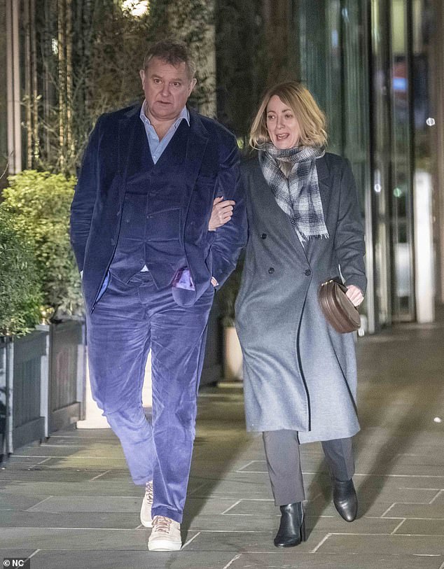 Hugh Bonneville, 60, was spotted with new flame Claire Rankin for the first time on Saturday following his split from wife Lulu Williams