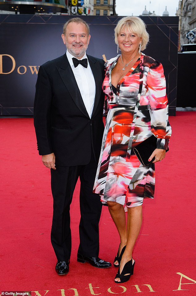 Hugh Bonneville has been on a string of dates with Canadian actress Claire Rankin just months after his split from wife Lulu Williams (pictured with Lulu in 2019)