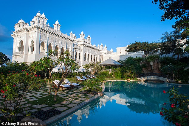 Bruce visits Hyderabad's Falaknuma Palace (pictured), which serves biryani at its flagship restaurant