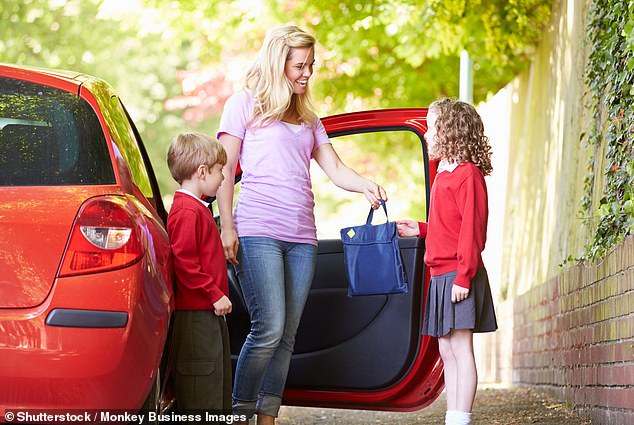 Getting your child to school safely and on time is every parent's priority and navigating traffic is often a daily struggle (file image)