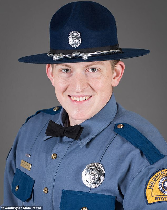 Washington State Trooper Christopher Gadd, 27, died Saturday after he was struck by an illegal migrant while patrolling Interstate 5 for reckless drivers.