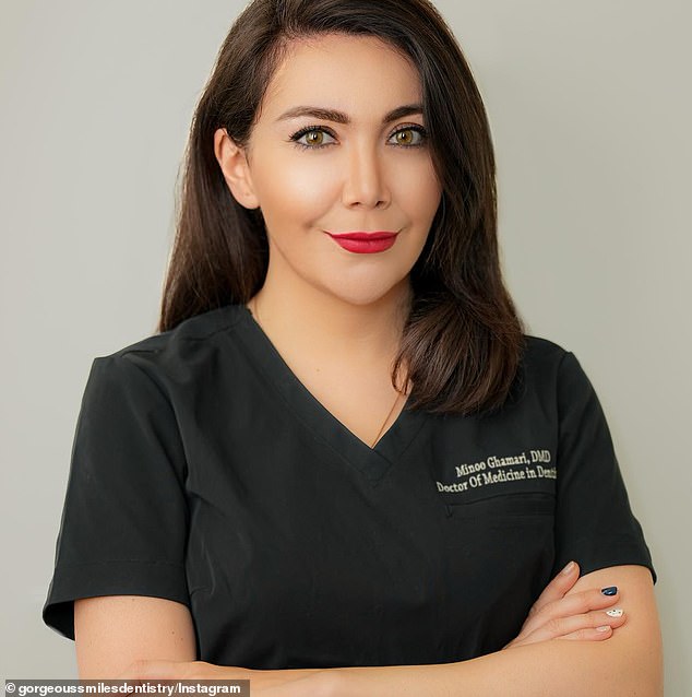 Dr. Minoo Ghamari (pictured) explained that you should always floss before brushing your teeth for two reasons: cleanliness and the effectiveness of the toothpaste.