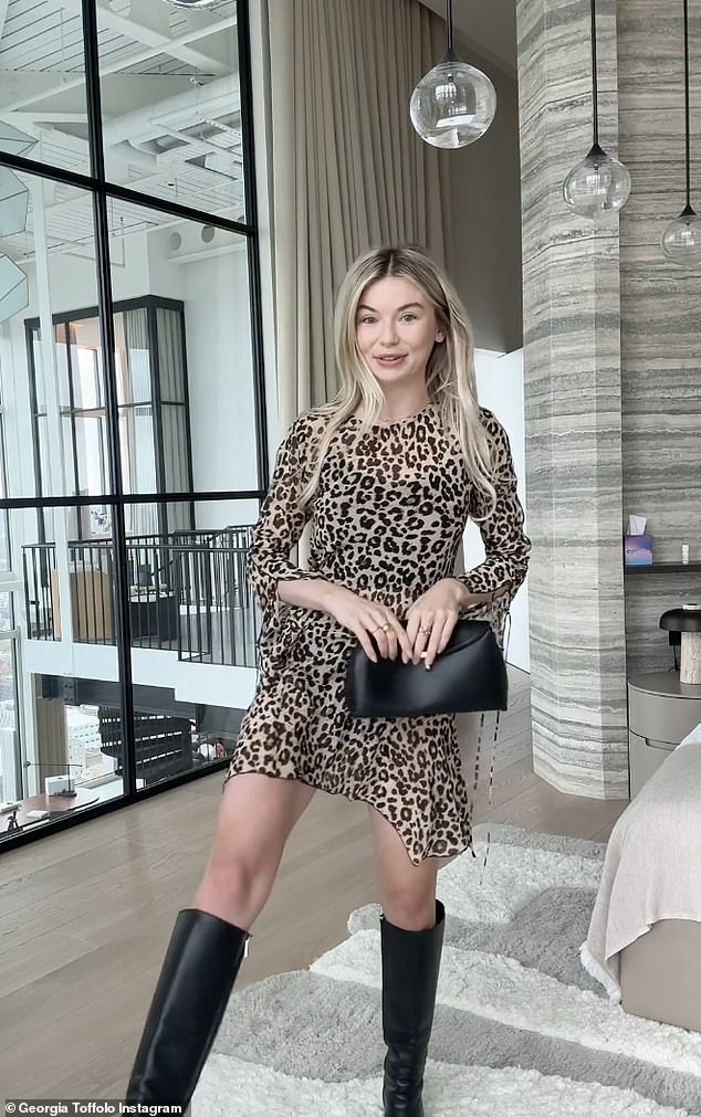 Georgia Toffolo, 29, has given her fans a glimpse into her huge wardrobe after recently moving into her boyfriend James Watt's luxury apartment earlier this month.