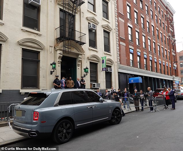The $350,000 Rolls Royce in which the minister arrived at Manhattan's Fifth Precinct back in May 2022. Whitehead is also believed to have been seen in Brooklyn in a Bentley and Maserati