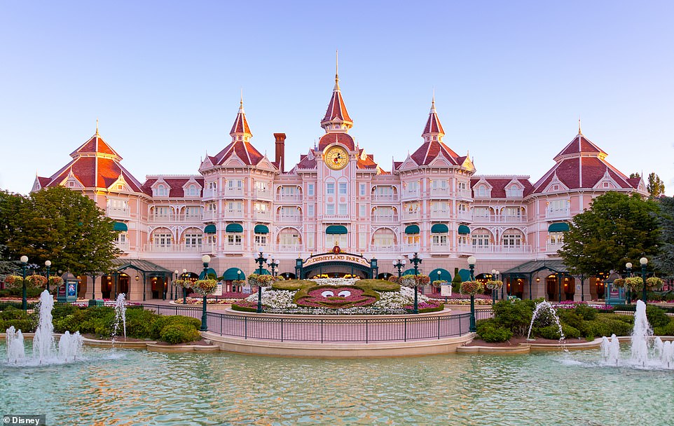 Andrew Harris lives at the flagship Paris Disneyland Hotel, pictured, after its two-year renovation
