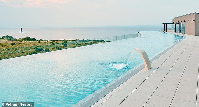 Juliet Rix checks into the new Petram Resort, which is home to Europe's longest infinity pool (pictured), measuring 105 meters long.  The resort is located in Istria, a peninsula in the northwest of Croatia.
