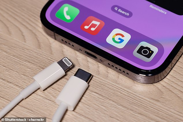 Apple wasn't happy when the EU forced it to get rid of its own Lightning charging port (distinguishable by the eight pins) and replace it with USB-C.