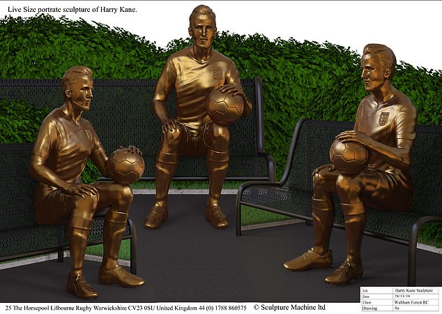 Photos show how councilors had originally planned for the statue to be located inside a park.