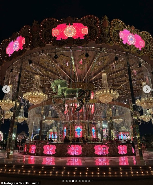 For the second night of their pre-wedding celebrations, the couple had a huge merry-go-round erected in the garden of Anant's billionaire father.