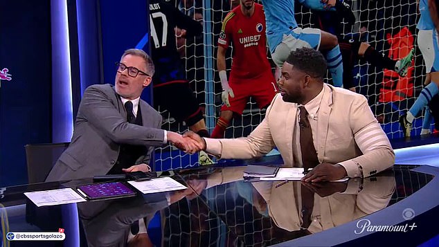 Jamie Carragher (left) and Micah Richards (right) have placed a bet on Sunday's big game.