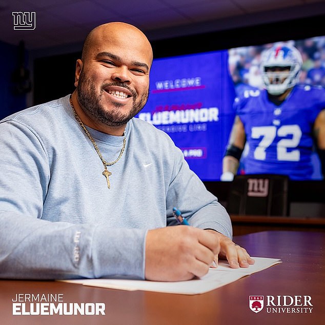 NFL veteran Jermaine Eluemunor fulfilled a childhood dream by signing for the Giants.