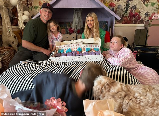 Jessica and Eric married in 2014 and have three children: daughters Maxwell Drew, 11, and Birdie Mae, 5, as well as son Ace Knute, 10.