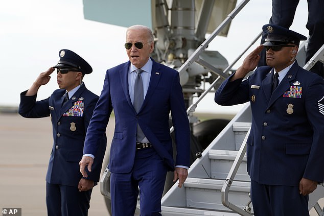 President Joe Biden arrives in Dallas, Texas, where he held two fundraisers that raised more than $2.5 million for his re-election campaign.