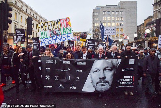 Assange's family led a march for his freedom in London last month