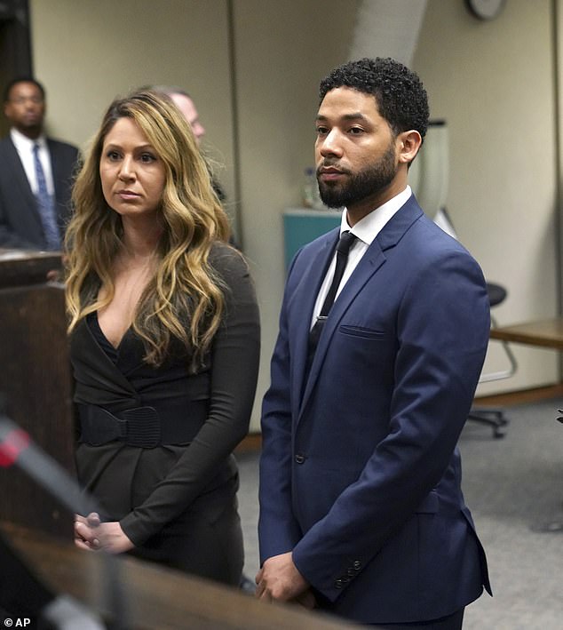 Smollett is trying to have his conviction for faking an attack overturned again, this time claiming he should never have been prosecuted in the first place;  seen in court in 2019