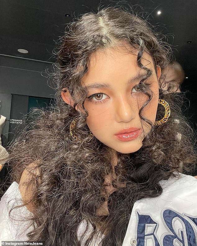 New waves!  K-Pop star Danielle Marsh, 18, who is part of the band NewJeans, pictured sporting a head full of tight curls;  The perm has become popular in Korean and Japanese styles, and it is also making a comeback in Europe and the United States.
