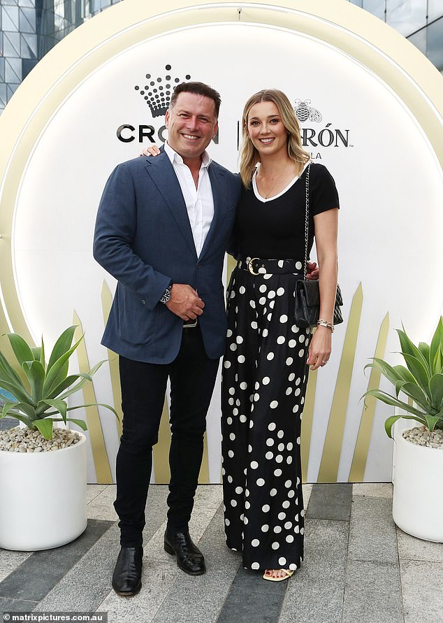 Karl Stefanovic's holiday home in Noosa is available to rent for $1,000 a night.  Pictured with his wife Jasmine Stefanovic