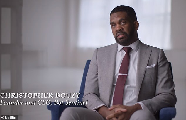 Christopher Bouzy (pictured in Netflix's Harry and Meghan documentary) bizarrely claimed that Kate's diagnosis meant recent photos were fake and accused the palace of 'North Korea'-style propaganda.